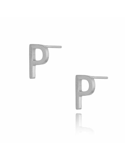 Обеци Alphabet Silver P