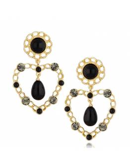 Обеци Paradise Hearts & Black Pearls