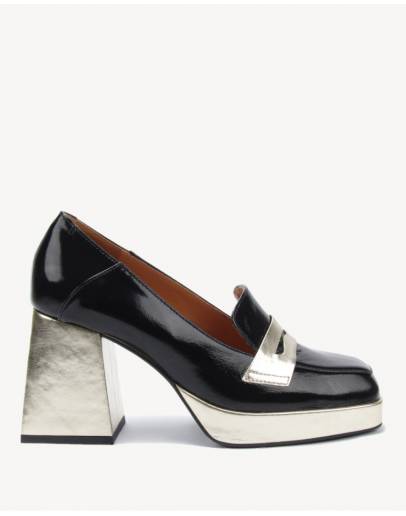 Обувки Sally Black & Gold