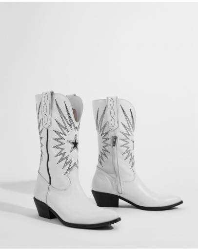 Каубойки Premium STAR White